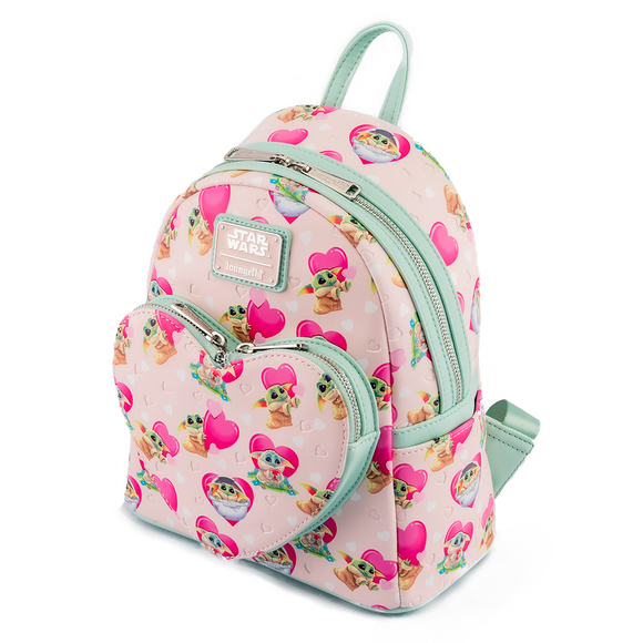 Loungefly: The Mandalorian - Grogu Valentines Backpack - Bards & Cards