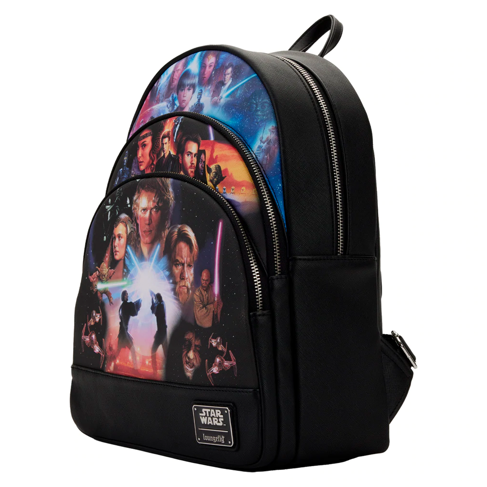 Loungefly: Star Wars - Trilogy 2 Triple Pocket Mini Backpack - 0