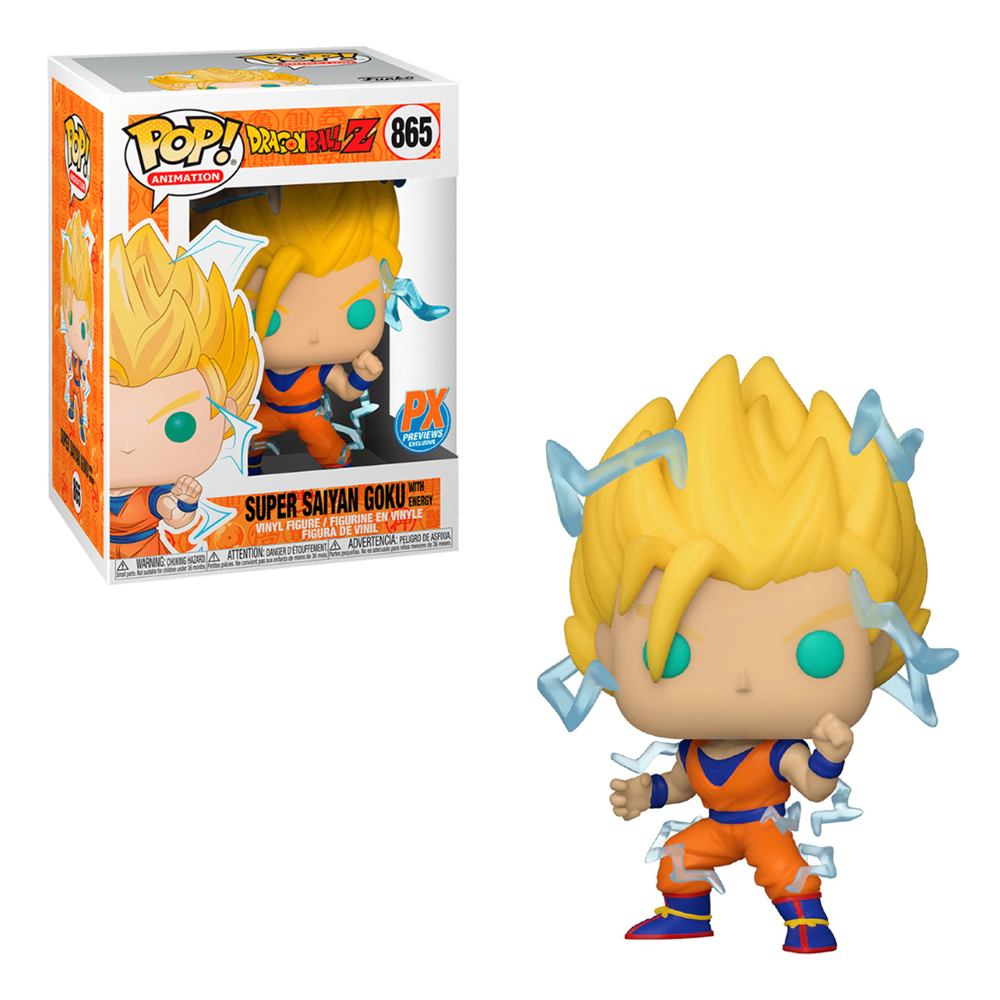 Funko POP! Dragon Ball Z - Super Saiyan Goku (With Energy) Vinyl Figure #865 Preview Exclusives (PX) [READ DESCRIPTION] - 0