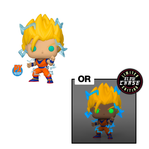 Funko POP! Dragon Ball Z - Super Saiyan Goku (With Energy) Vinyl Figure #865 Preview Exclusives (PX) [READ DESCRIPTION] - Bards & Cards