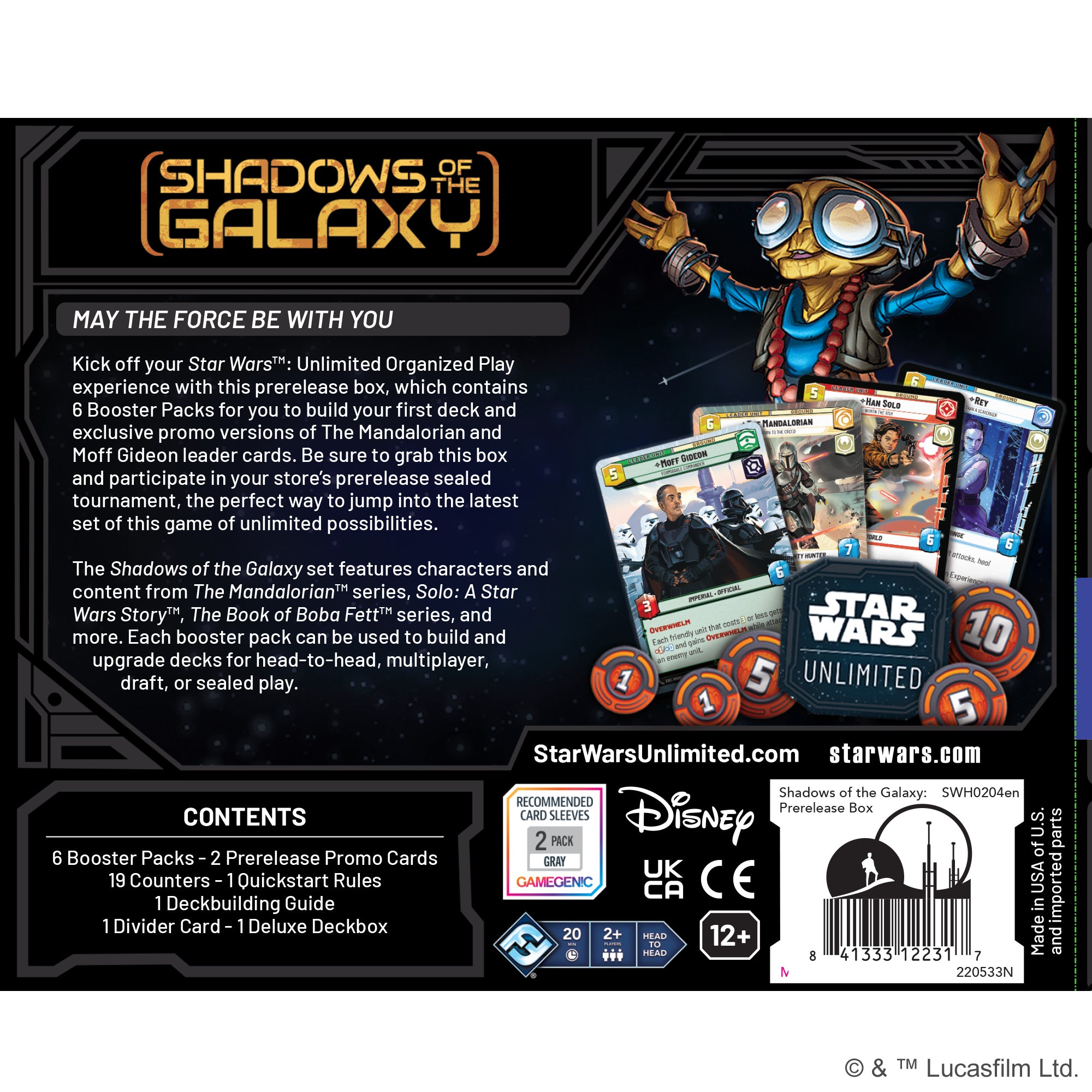 Star Wars: Unlimited - Shadows of the Galaxy Prerelease Kit - Bards & Cards