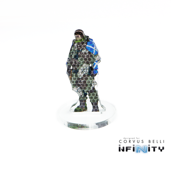 Infinity 3D Markers: Scots Guard (25mm Camo -3) - Bards & Cards