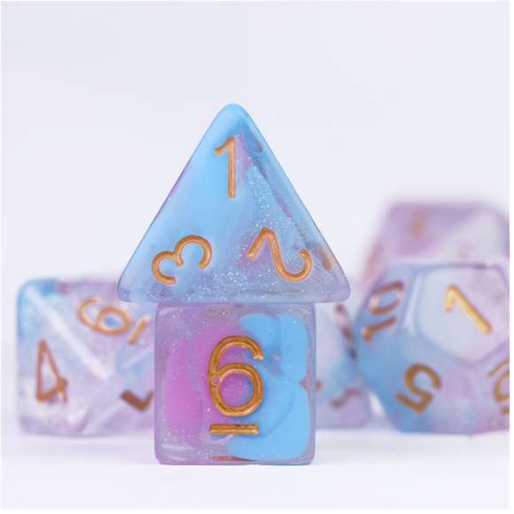 Flare of Ambition RPG Dice Set - Bards & Cards