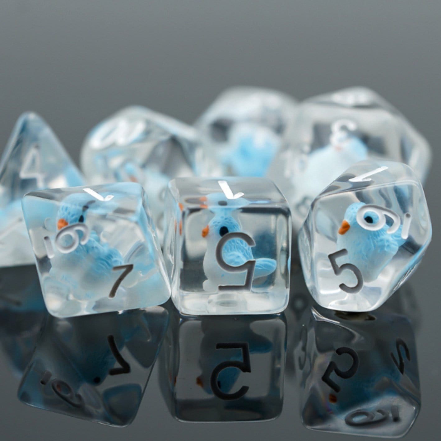 Blue Bird RPG Dice Set - Bards & Cards