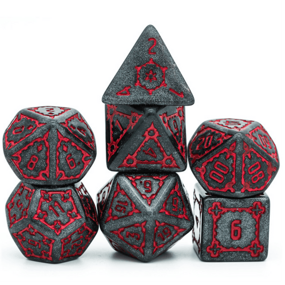 Huge Black Castle Dice Set - 25mm - Bards & Cards