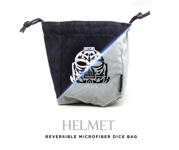 Helmet Reversible Microfiber Self-Standing Large Dice Bag - Bards & Cards