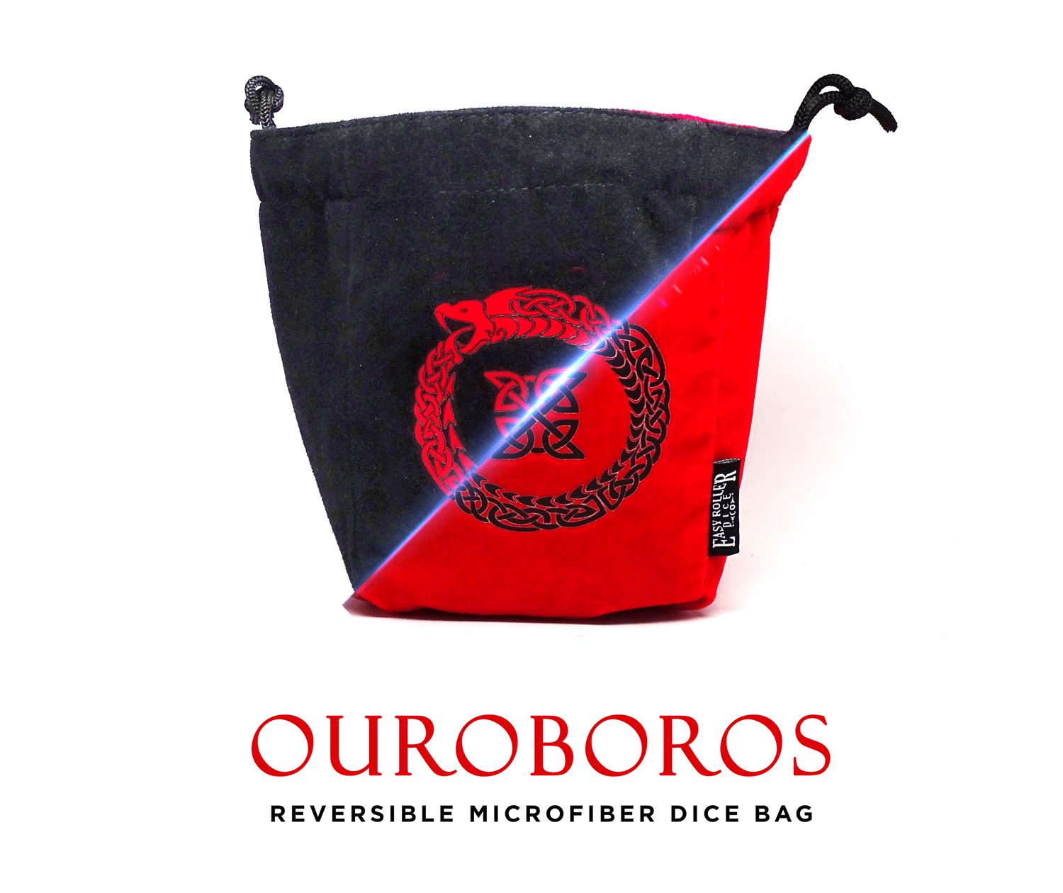 Ouroboros Reversible Microfiber Self-Standing Large Dice Bag - Bards & Cards