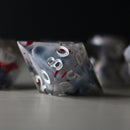 Smoke And Blood Handmade Resin DND Dice Set - Bards & Cards