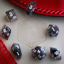Smoke And Blood Handmade Resin DND Dice Set - Bards & Cards
