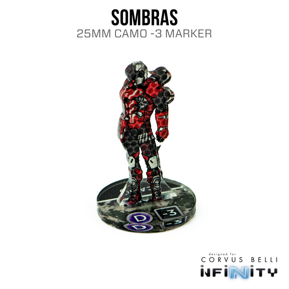 Infinity 3D Markers: Sombras (25mm Camo -3) - Bards & Cards