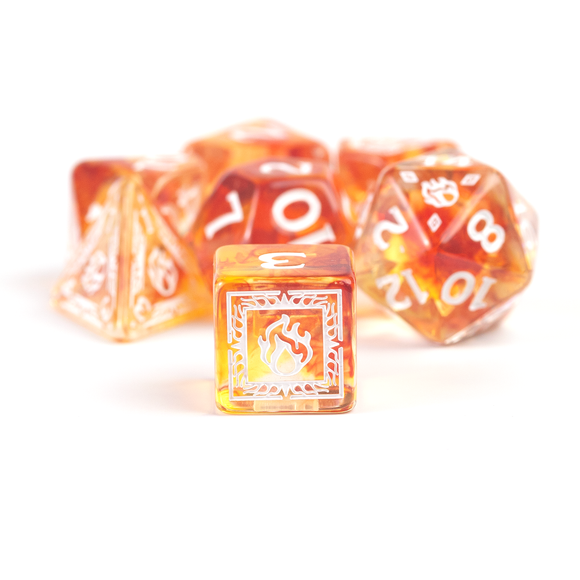 D&D Adventure Dice Set - Sorcerer Edition | Orange 16pc Collection - Bards & Cards