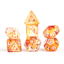 D&D Adventure Dice Set - Sorcerer Edition | Orange 16pc Collection - Bards & Cards