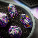 Space Bear Handmade Resin DND Dice Set - Bards & Cards