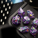 Space Bear Handmade Resin DND Dice Set - Bards & Cards