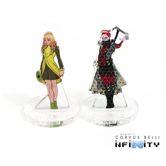 Infinity 3D Markers: Speculo Killer (2x 25mm Impersonation) - Bards & Cards