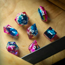 Starlit Rift Resin DND Dice Set - Bards & Cards