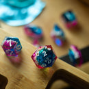 Starlit Rift Resin DND Dice Set - Bards & Cards