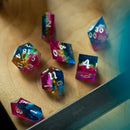 Starlit Rift Resin DND Dice Set - Bards & Cards