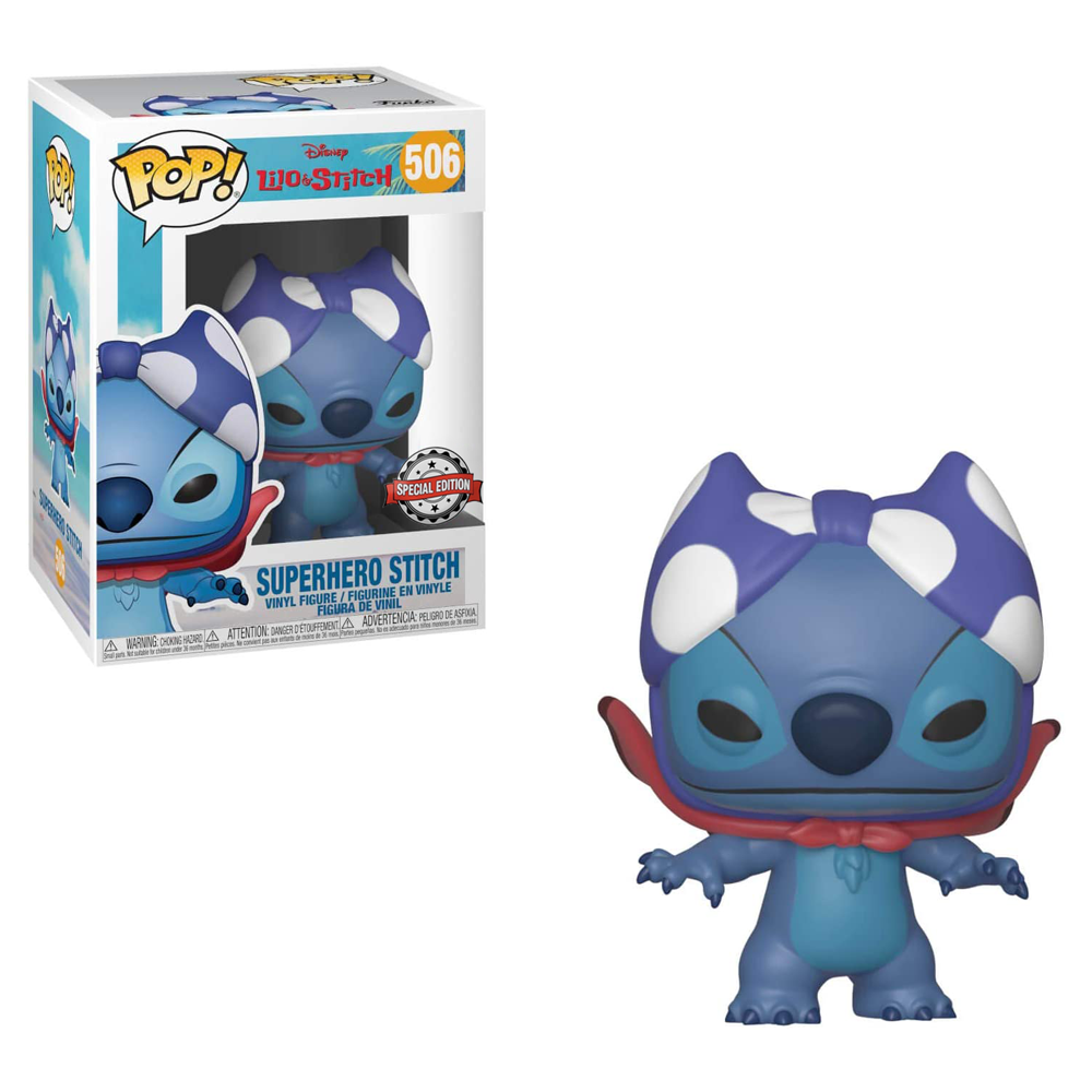 Funko POP! Lilo & Stitch - Super Hero Stitch Vinyl Figure #506 Special Edition Exclusive - Bards & Cards