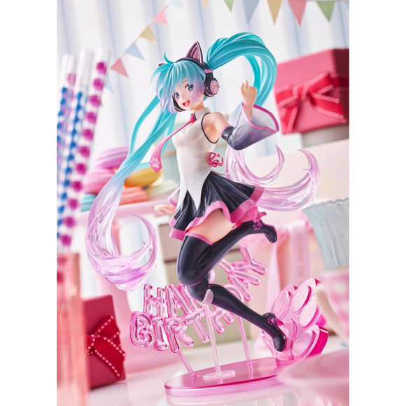 Taito: Vocaloid - Hatsune Miku (Birthday 2021 Happy Cat Ver.) Figure - Bards & Cards
