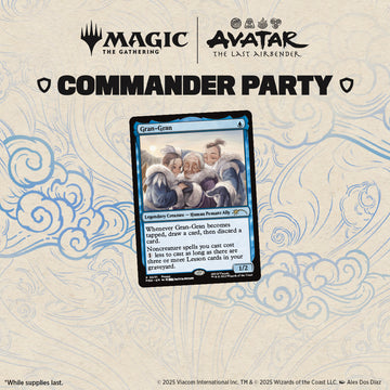 Fri 12/05/2025, 6 pm - Avatar Commander Party: Balance of the Four Nations