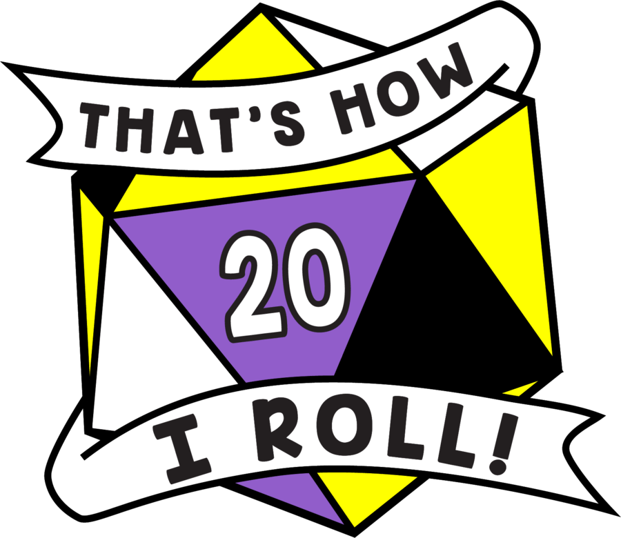 Foam Brain Games - That's How I Roll Pride Pins - Bards & Cards