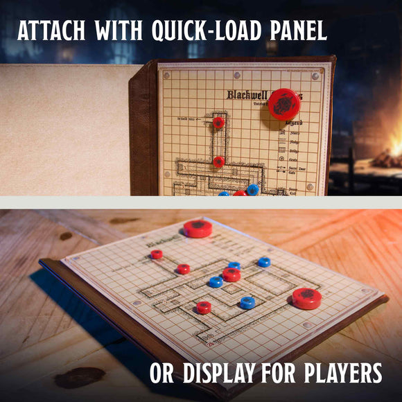 Magnetic Map Pack - Dry-Erase Battle Maps for D&D Combat & Game Master Screen