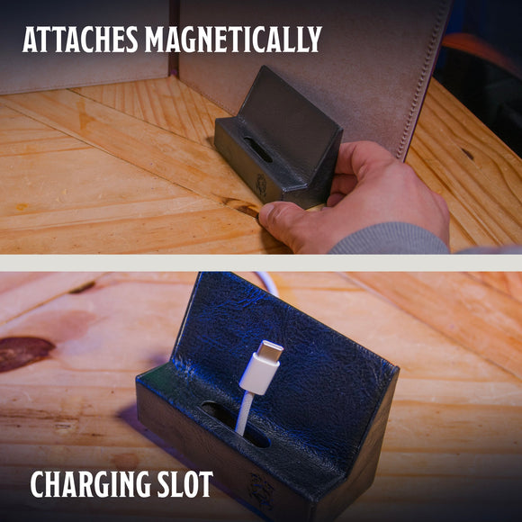 Magnetic Phone Holder - Digital Tools Mount for Game Master Screen & TTRPG Sessions - Bards & Cards
