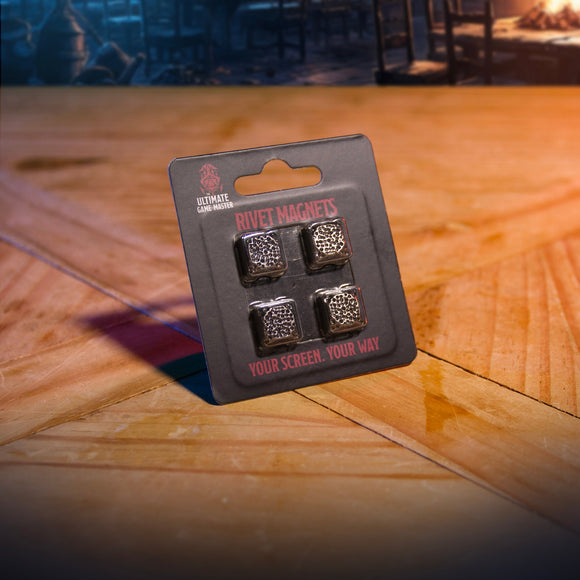 Rivet Magnets - Strong Neodymium Hardware for Game Master Screen Accessories - Bards & Cards