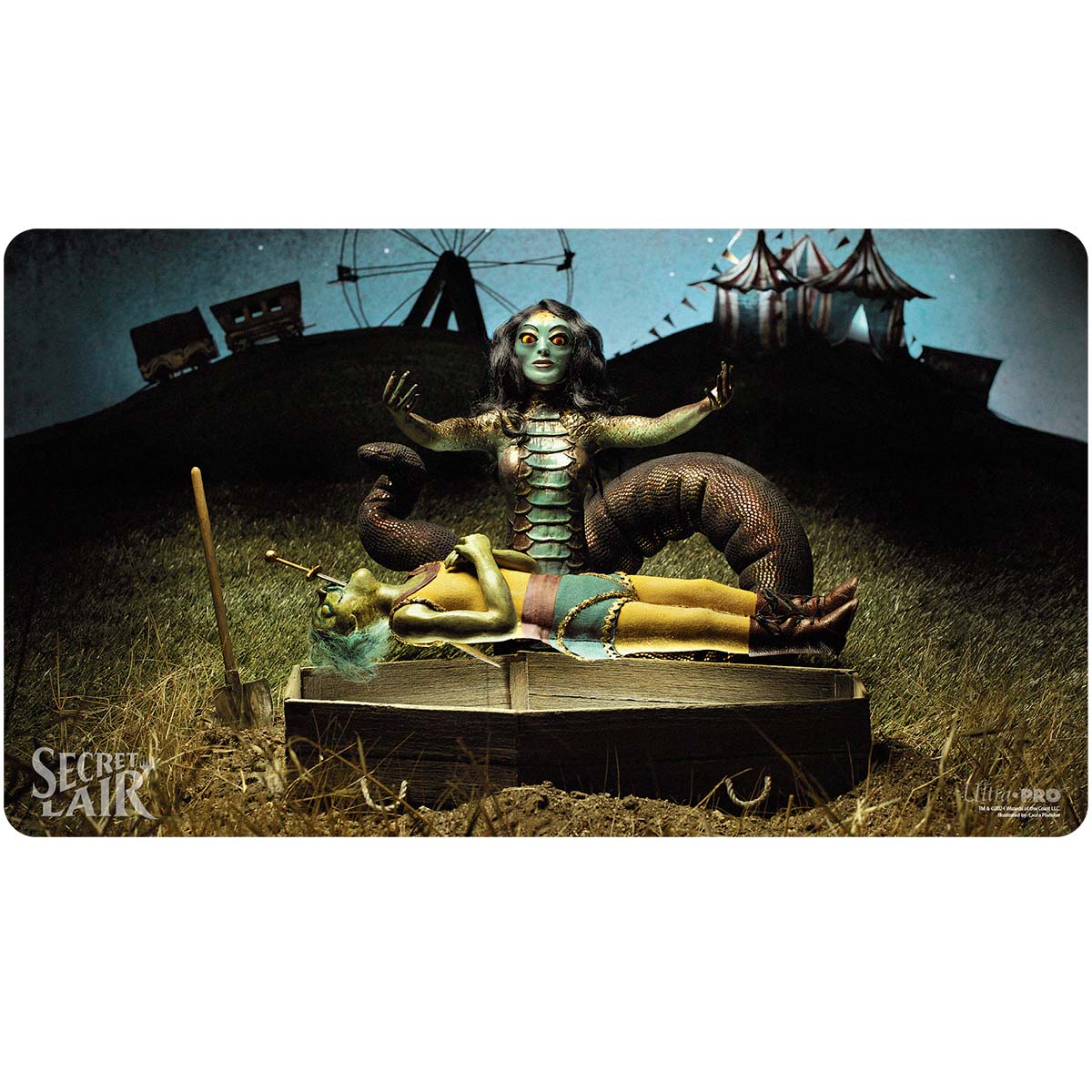 Magic: the Gathering - Secret Lair Diabolical Dioramas Gravebreaker Lamia Playmat - Bards & Cards