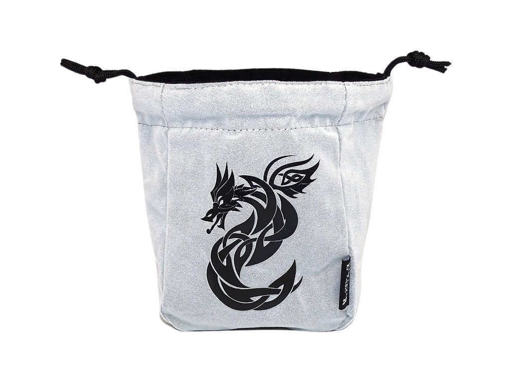 Celtic Knot Dragon Reversible Microfiber Self-Standing Large Dice Bag - Bards & Cards