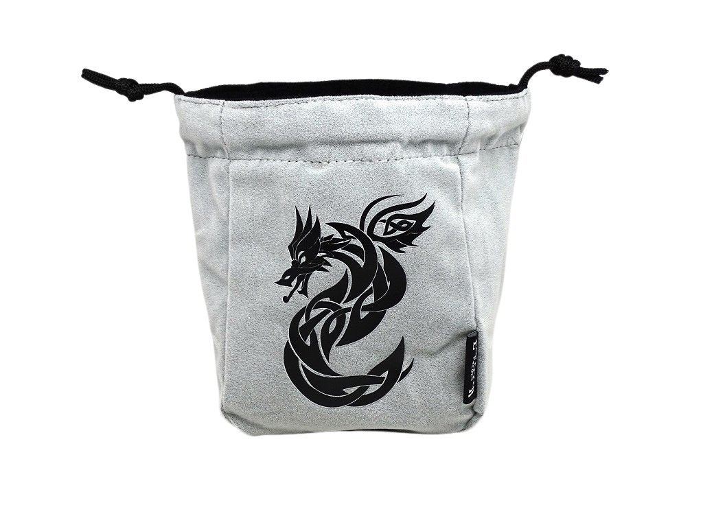 Celtic Knot Dragon Reversible Microfiber Self-Standing Large Dice Bag - Bards & Cards