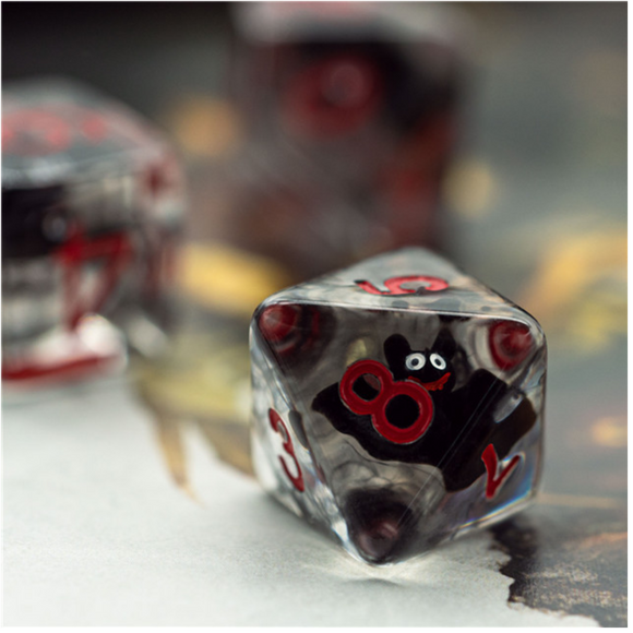 Vampire Bats RPG Dice Set - Bards & Cards