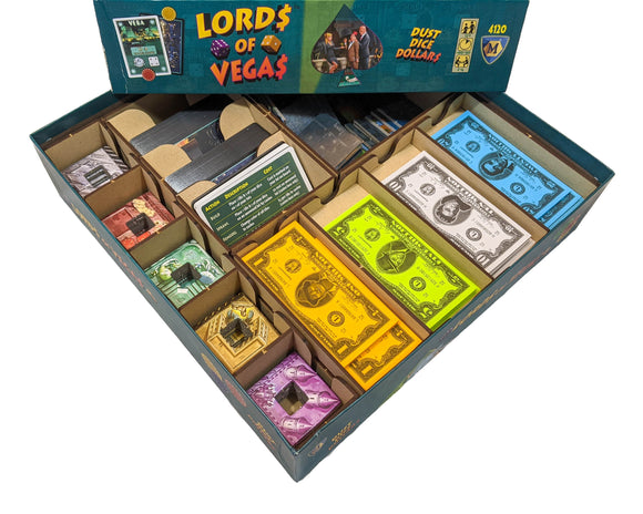 Lords of Vegas Board Game Organizer Insert - Bards & Cards