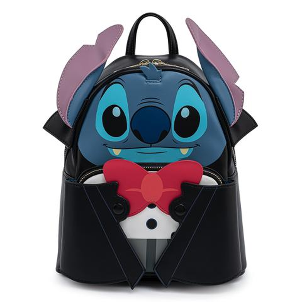 Loungefly: Disney Vampire Stitch Bow Tie Mini Backpack - 0