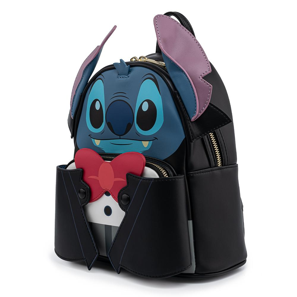 Loungefly: Disney Vampire Stitch Bow Tie Mini Backpack