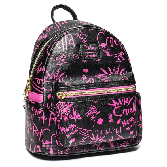 Loungefly: Disney - Cruella Graffiti Mini Backpack Entertainment Earth Exclusive - Bards & Cards