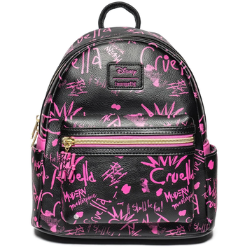 Loungefly: Disney - Cruella Graffiti Mini Backpack Entertainment Earth Exclusive - Bards & Cards