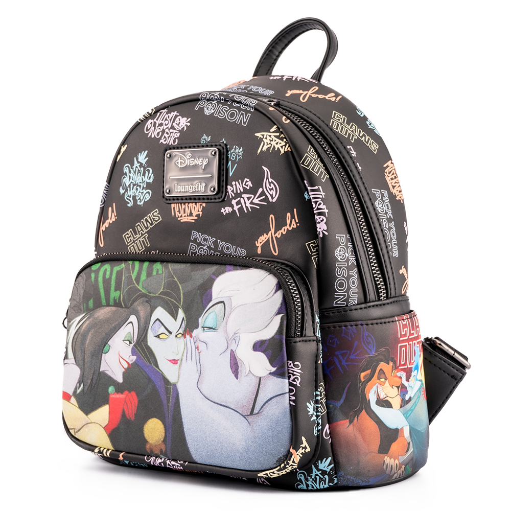 Loungefly Disney Villains Full Cast Mini Backpack