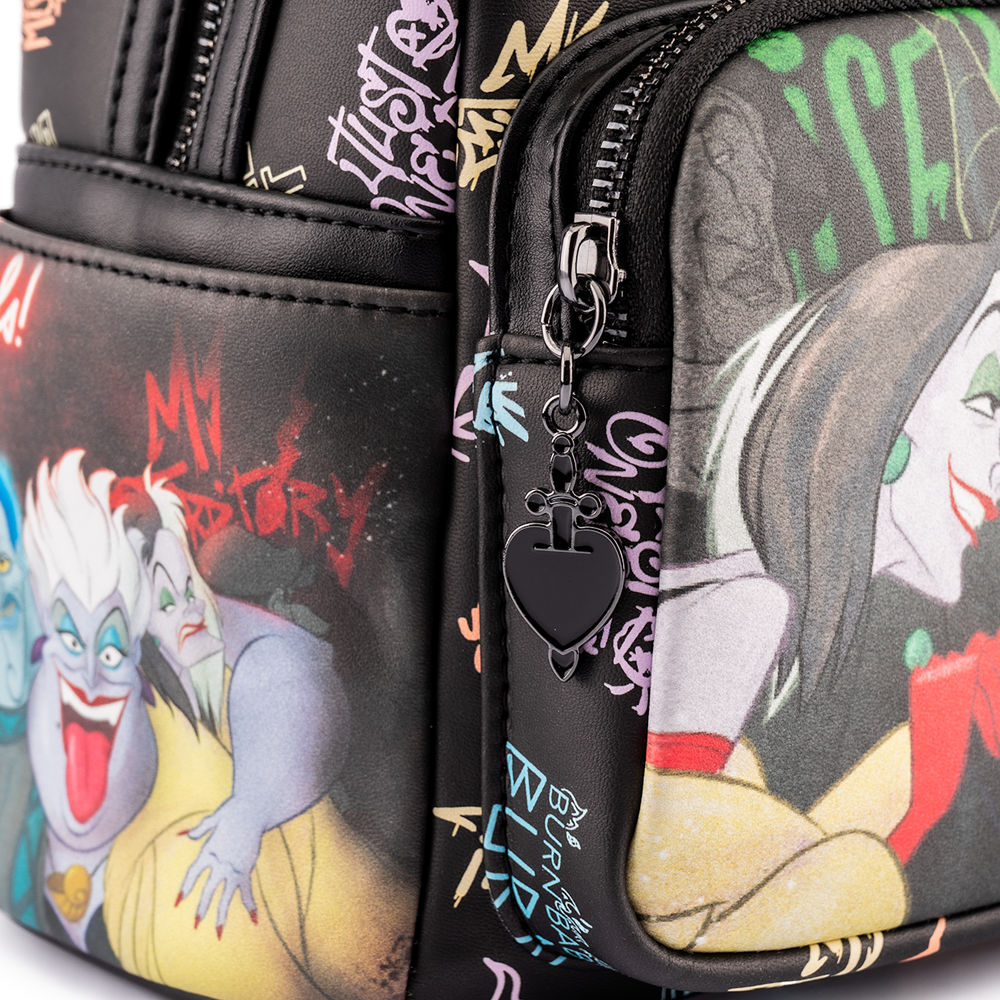 Loungefly Disney Villains Full Cast Mini Backpack - Thumbnail 2