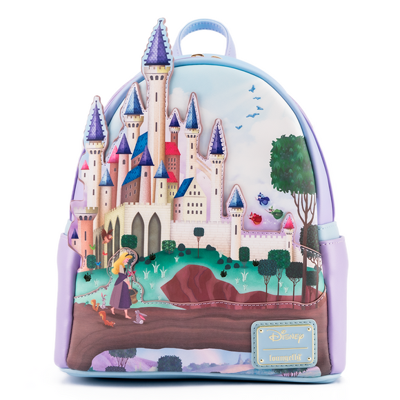 Loungefly: Disney - Princess Castle Series Sleeping Beauty Mini Backpack - Bards & Cards