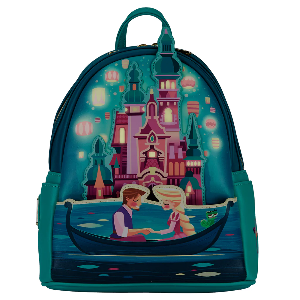 Loungefly: Disney - Tangled Rapunzel Castle Glow in the Dark Mini Backpack - 0