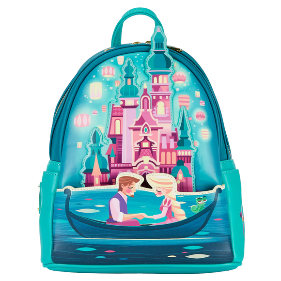 Loungefly: Disney - Tangled Rapunzel Castle Glow in the Dark Mini Backpack - Bards & Cards