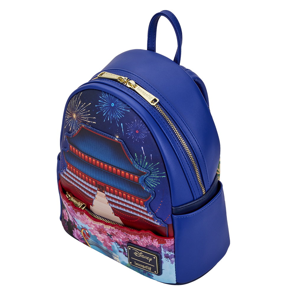 Loungefly: Disney Mulan Castle Light Up Mini Backpack - 0