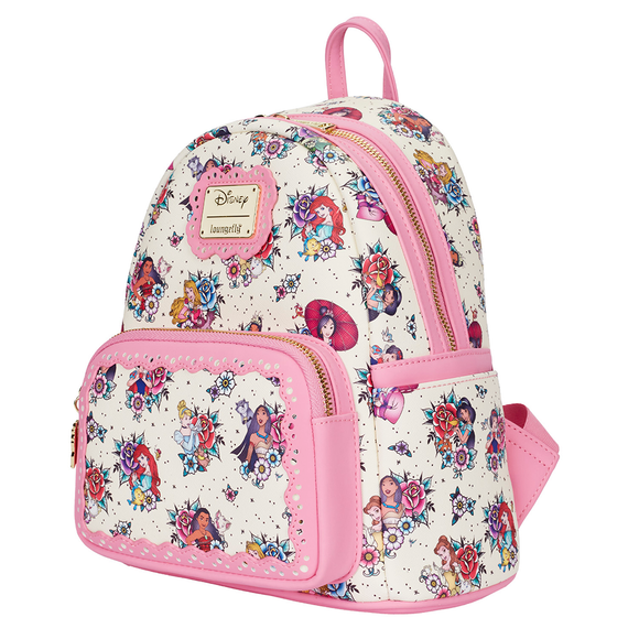 Loungefly: Disney Princess Tattoo Aop Mini Backpack - Bards & Cards