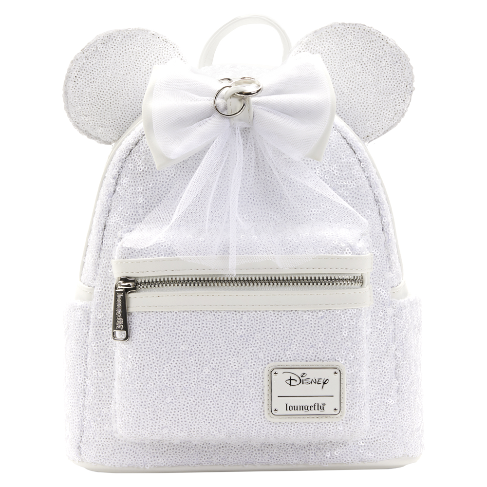 Loungefly: Disney - Minnie Sequin Wedding Mini Backpack - 0