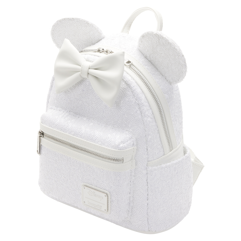 Loungefly Disney Minnie Sequin Wedding Mini Backpack