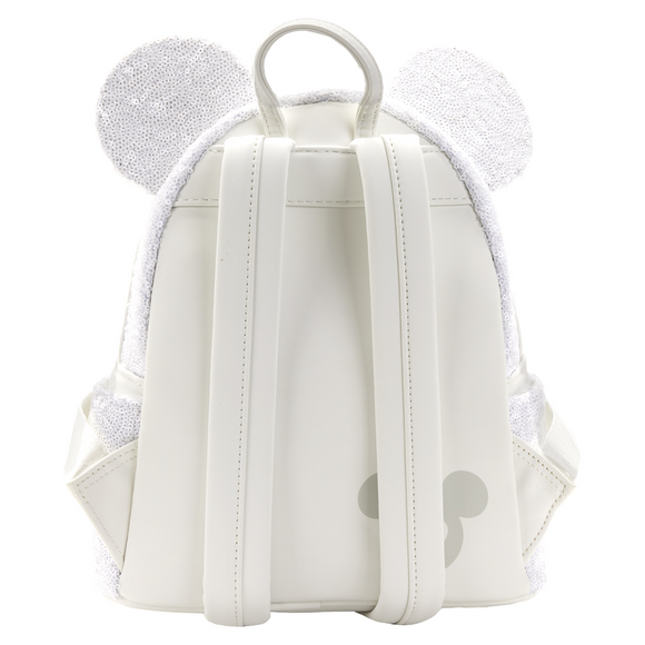 Loungefly: Disney - Minnie Sequin Wedding Mini Backpack - Bards & Cards