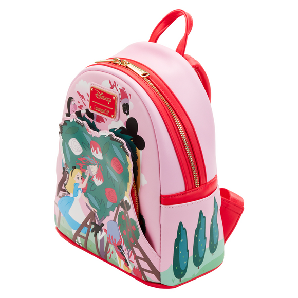 Loungefly: Disney Alice in Wonderland - Painting The Roses Red Mini Backpack - Bards & Cards