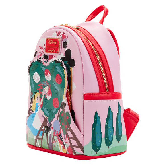 Loungefly: Disney Alice in Wonderland - Painting The Roses Red Mini Backpack - Bards & Cards